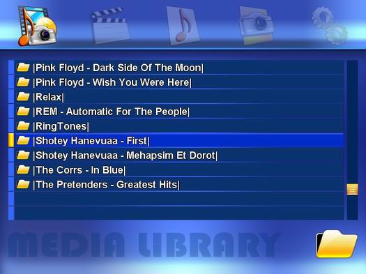 Media Library uit Zoom Player 5.00
