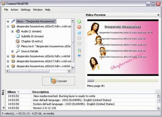 ConvertXToDVD 2.0.12.126 screenshot (resized)
