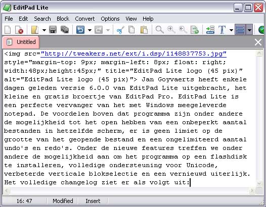 EditPad Lite 6.0.0 screenshot