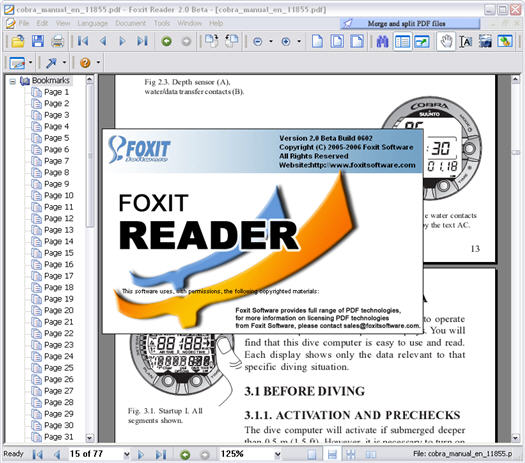 Foxit Reader 2.0 screenshot (resized)