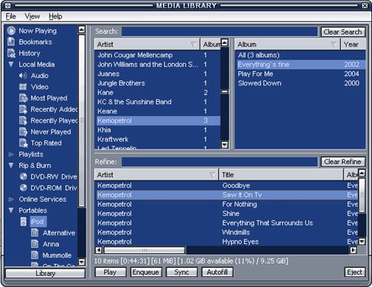 Winamp iPod Plugin screenshot (resized)