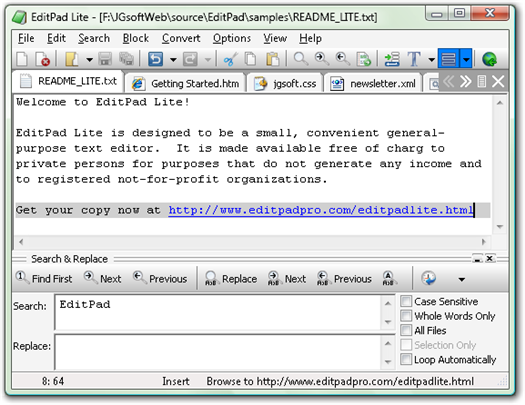 EditPad Lite screenshot (resized)