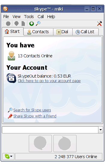 Skype for Linux screenshot