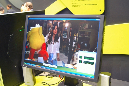 CeBIT 2006 - High-definition trailer Click! afgespeeld in Windows Media Player via PureVideo