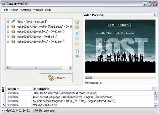 ConvertXToDVD 2.0.13.128 screenshot (resized)
