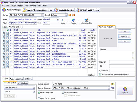 Easy CD-DA Extractor 10 screenshot (resized)