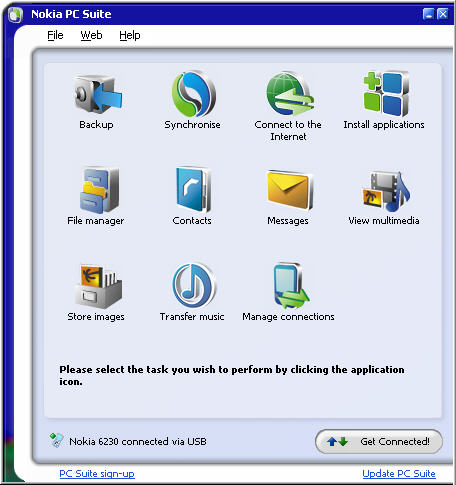 Nokia PC Suite 6.81 screenshot