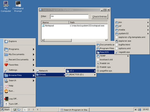 ReactOS 0.3.0 RC2 screenshot (resized)