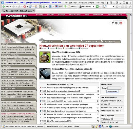 Avant Browser 11.0 build 6 screenshot (resized)