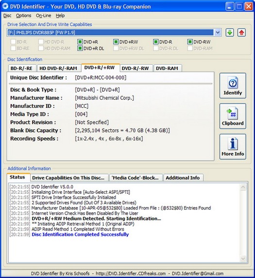 DVD Identifier 5.0 screenshot (resized)