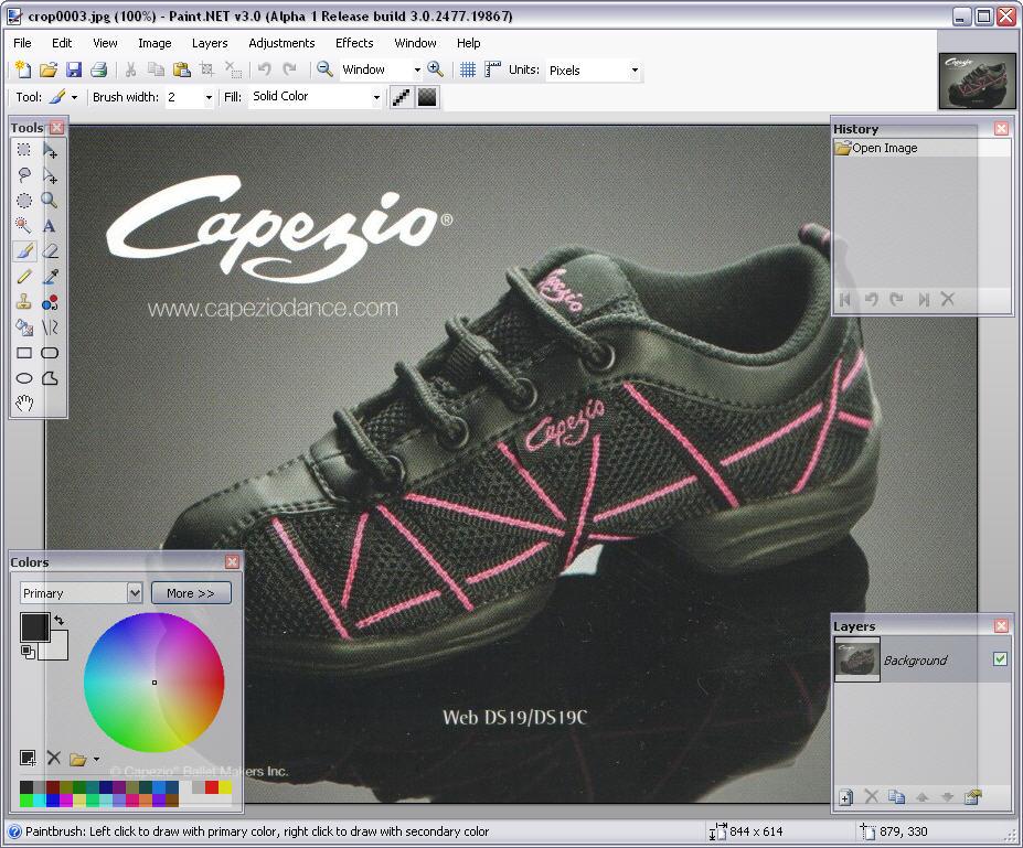 Paint.NET 3.0 alpha 1 screenshot