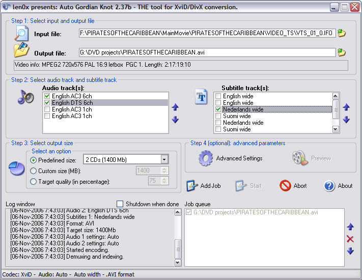 Auto Gordian Knot 2.37 beta screenshot