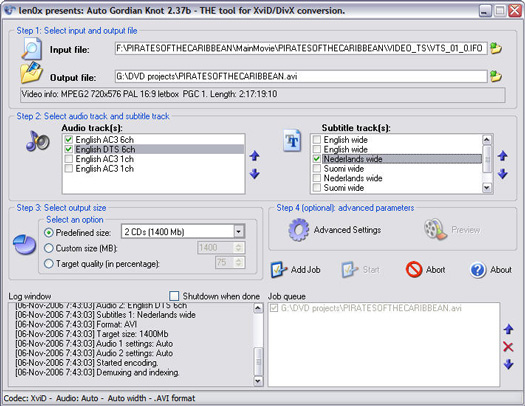 Auto Gordian Knot 2.37 beta screenshot (resized)