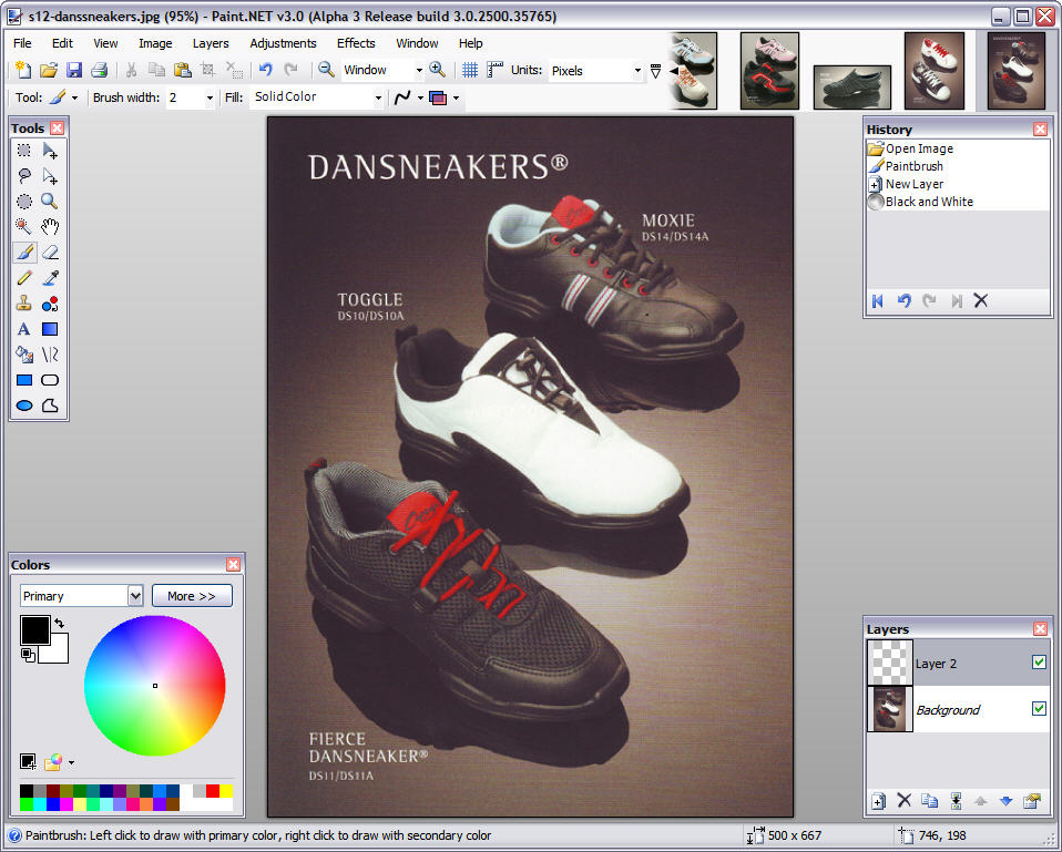 Paint.NET 3.0 alpha 3 screenshot