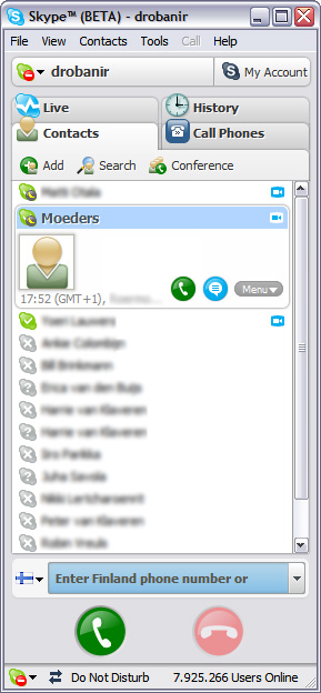 Skype for Windows 3.0 beta screenshot