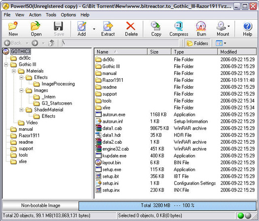 PowerISO 3.5 screenshot (resized)