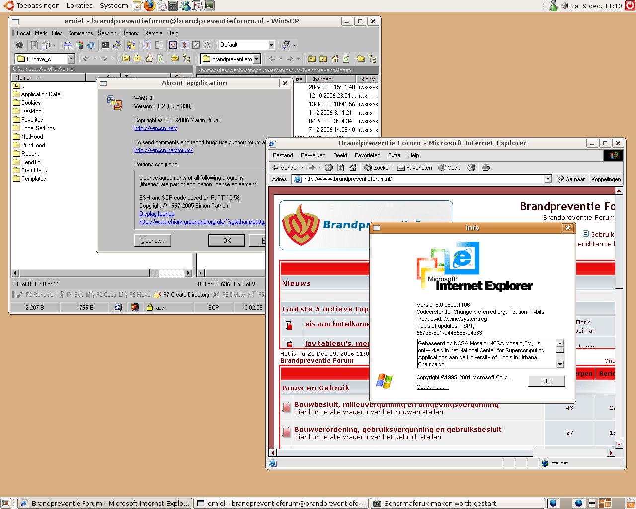 Wine onder Ubuntu screenshot