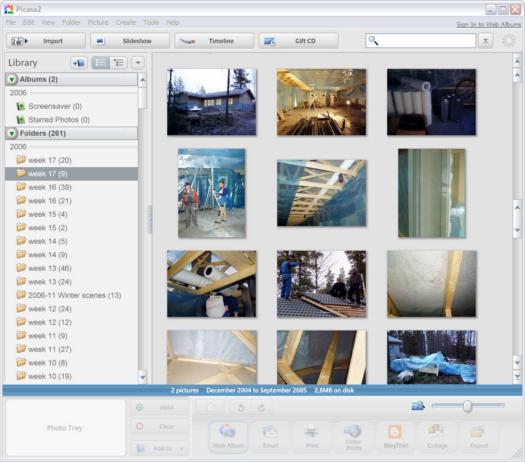 Google Picasa screenshot (resized)