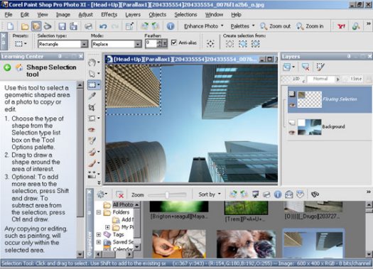 Paint Shop Pro Photo XI screenshot (resized)