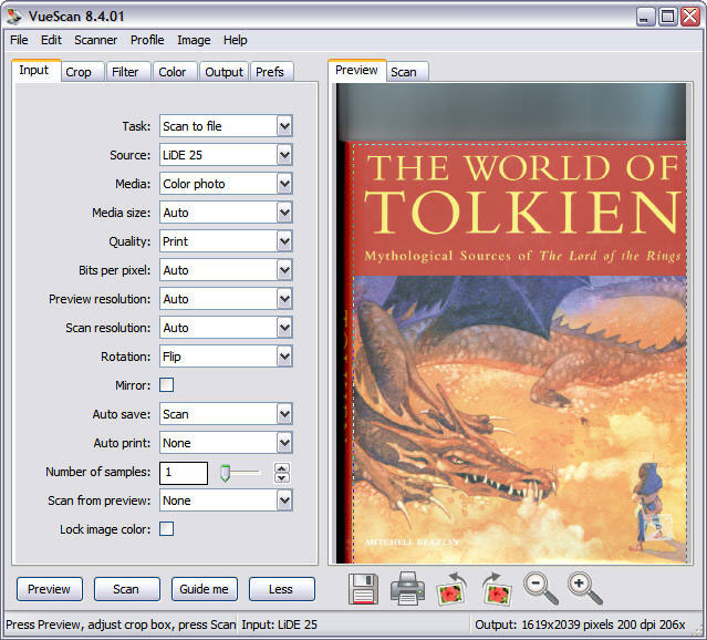 VueScan 8.4.01 screenshot