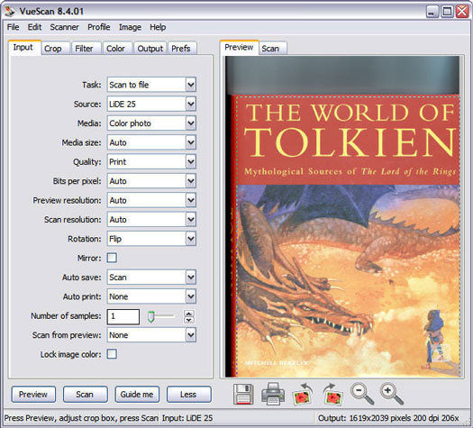 VueScan 8.4.01 screenshot (resized)