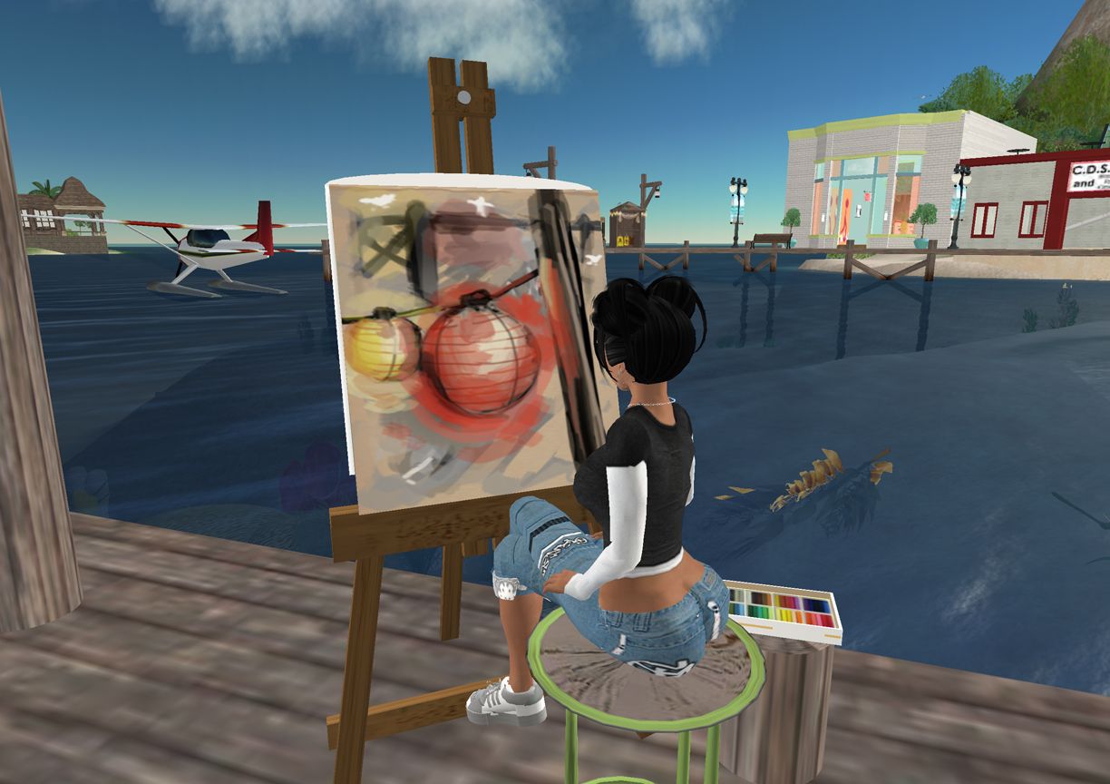 Second Life - Schilderen in de haven