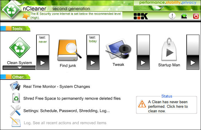 nCleaner screenshot