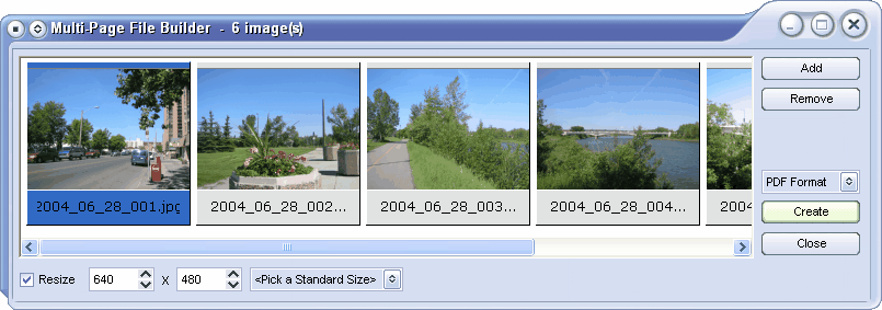 Multi-Page Builder uit FastStone Image Viewer 3.0
