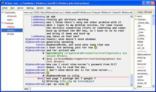 XChat 2.6.0 screenshot (resized)