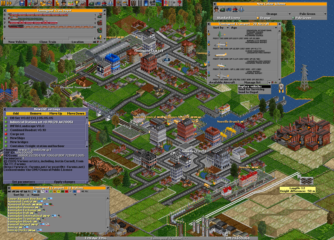 OpenTTD 0.5.0 - Overview GUI