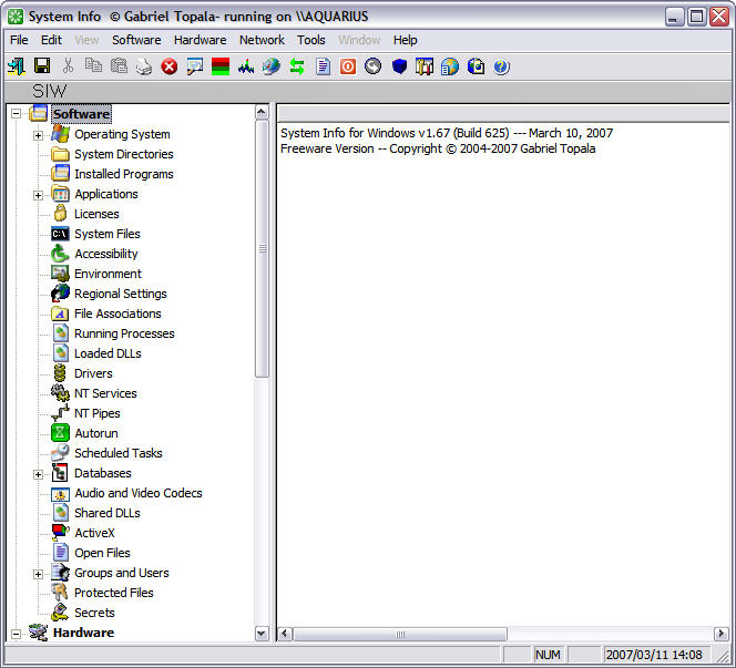 SIW 1.67 build 625 screenshot (rezied)