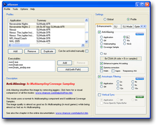 nHancer 2.2.1 screenshot (resezed)