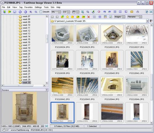 FastStone Image Viewer 3.1 beta 1 screenshot (resized)