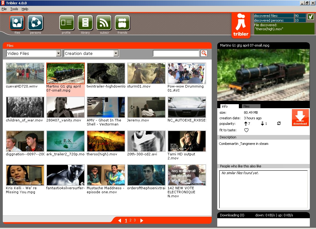 Tribler 4.0 screenshot