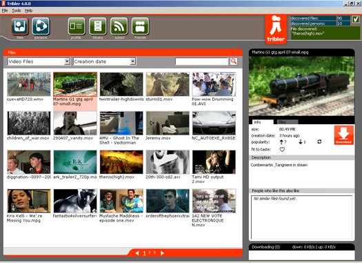 Tribler 4.0 screenshot (resized)