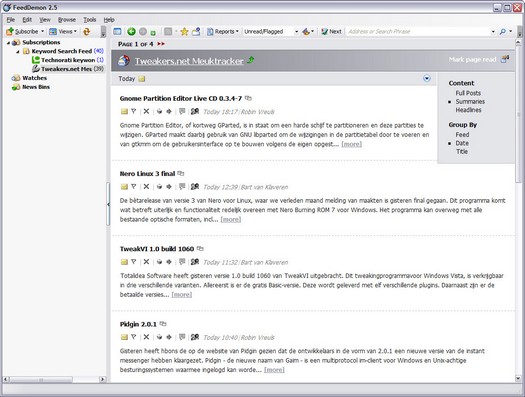 FeedDemon 2.5.0.10 screenshot (resized)