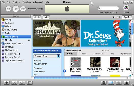 Apple iTunes screenshot (resized)