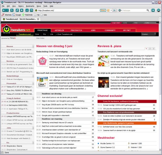 Netscape Navigator 9.0 screenshot (resized)