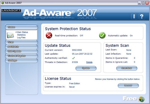 Ad-aware 7.0 screenshot (resized)