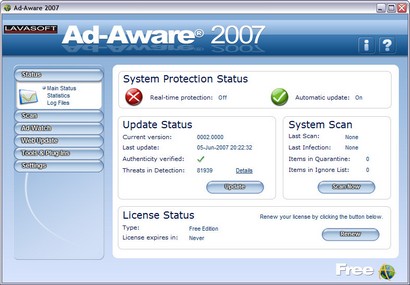 Ad-aware 7.0 screenshot (410 pix)