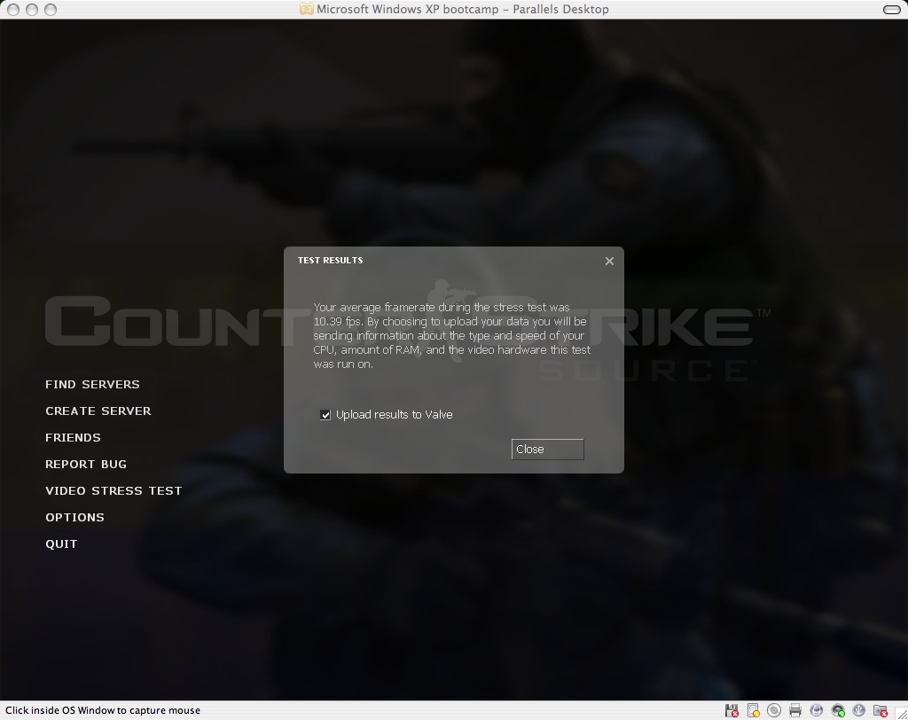 Parallels Desktop for Mac 3.0 - Video Stress Test van Counter-Strike: Source (groot)