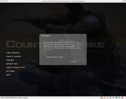Parallels Desktop for Mac 3.0 - Video Stress Test van Counter-Strike: Source (klein)