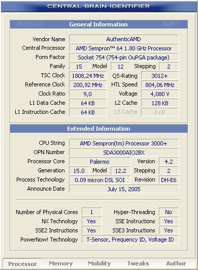 Central Brain Identifier 8.3 screenshot
