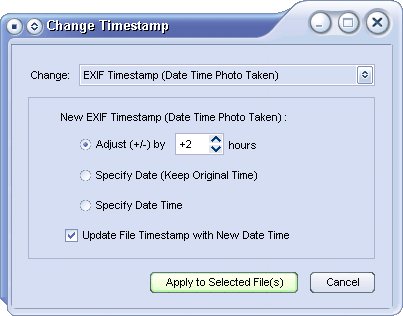 FastStone Image Viewer 3.3 beta 2 - aanpassen timestamp in EXIF data