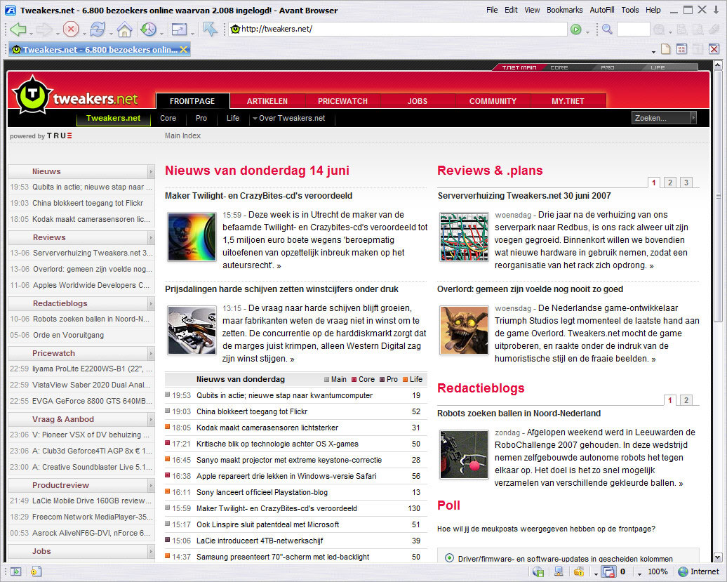 Avant Browser 11.5 build 8 screenshot