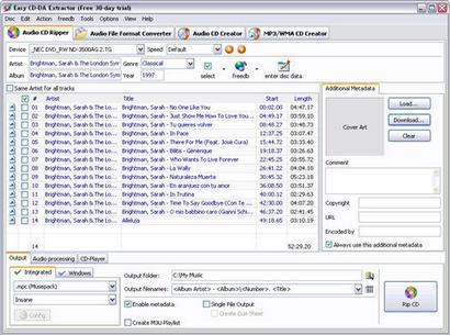 Easy CD-DA Extractor screenshot (410 pix)