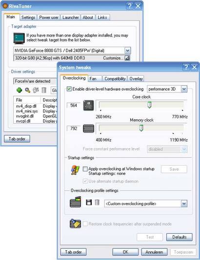 RivaTuner screenshot (410 pix)