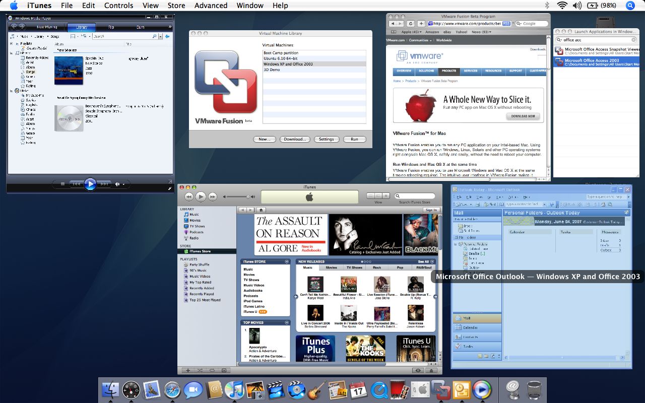 VMware Fusion met Windows-applicatie in Expos�