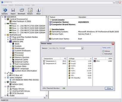HWiNFO32 1.72 screenshot (410 pix)