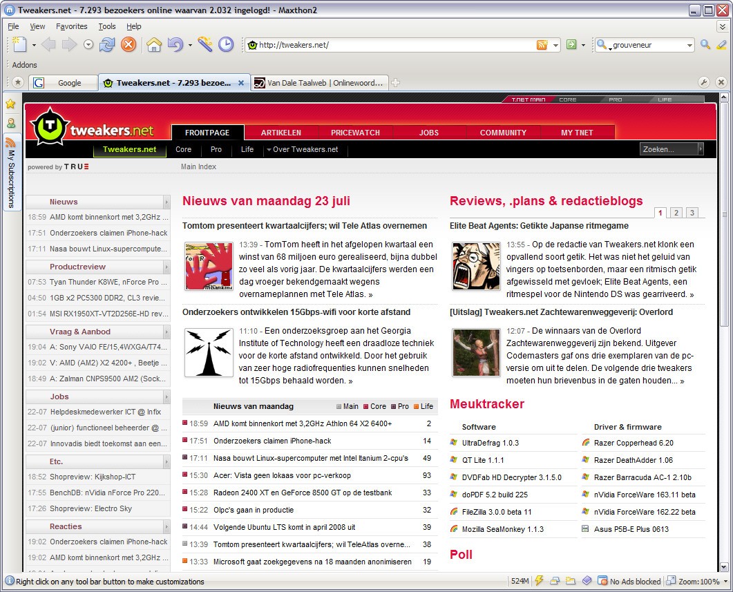Maxthon 2.0 screenshot